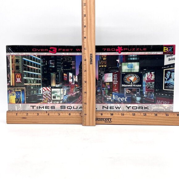 Times Square New York Panoramic Puzzle 750 Pieces Over 3 Feet Wide Vintage 2004 - Picture 10 of 12